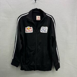 Sportiqe Apparel Company Mens Black Redbull Speed Zip Up Athletic Jacket Large